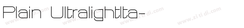 Plain UltralightIta字体转换